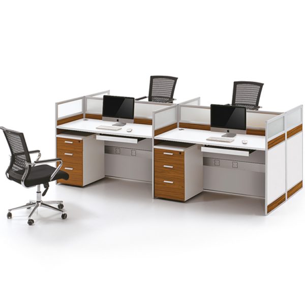 Customized modern office cubicles furniture 4 people