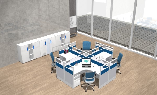 Modern cubicle curved office furniture