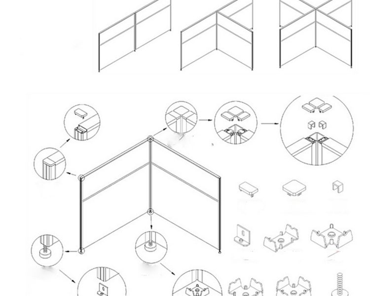 office desk partition design