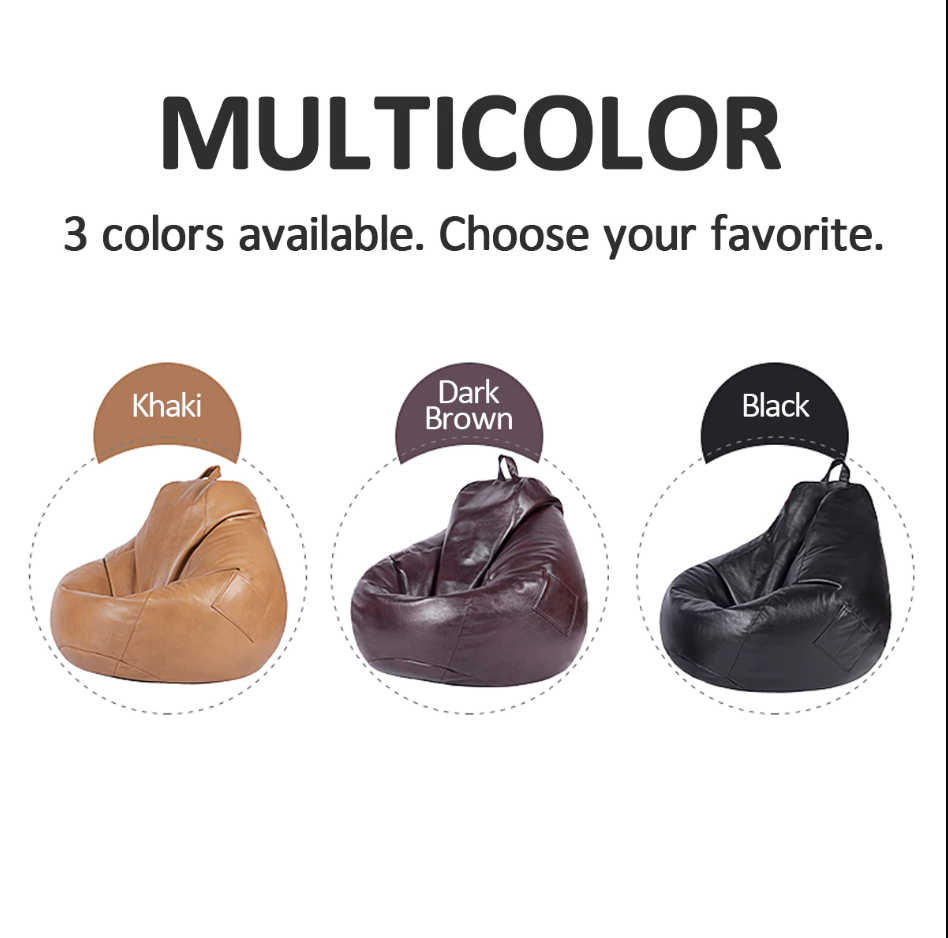 multicolor of beanbag sofa