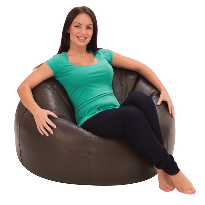 classic leather bean bag